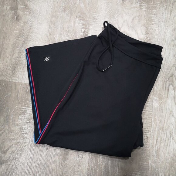 Denise Austin Qwick-Dri Ladies Black Size Large Elastic Waist Capri Length Pants - Picture 5 of 15